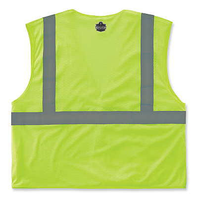 ergodyne GloWear 8210HL-S Single Size Class 2 Economy Mesh Vest, Polyester, 3X-Large, Lime (EGO24527)