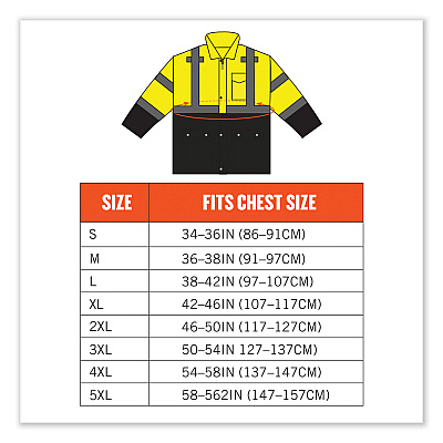ergodyne GloWear 8365BK Class 3 Hi-Vis Rain Jacket Black Bottom, 5X-Large, Lime (EGO25329)