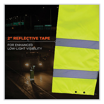 ergodyne GloWear 8916 Class E Lightweight Hi-Vis Rain Pants, Small, Lime (EGO25342)