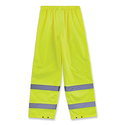 ergodyne GloWear 8916 Class E Lightweight Hi-Vis Rain Pants, 4X-Large, Lime (EGO25348)
