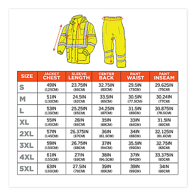 ergodyne GloWear 8376K Lightweight HV Rain Suit, Medium, Lime (EGO25433)