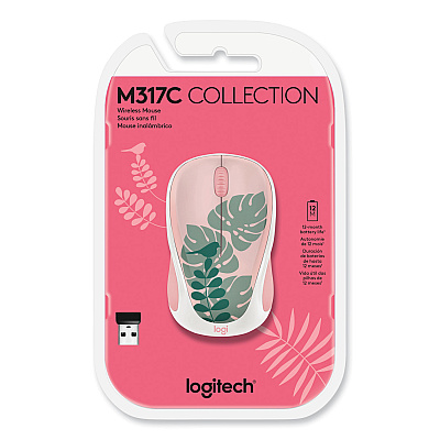 Logitech Design Collection Wireless Optical Mouse, 2.4 GHz Frequency/33 ft Wireless Range, Left/Right Hand Use, Chirpy Bird (LOG910006114)