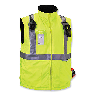 ergodyne GloWear 8287 Class 2 Hi-Vis Jacket with Removable Sleeves, 2X-Large, Lime (EGO25496)