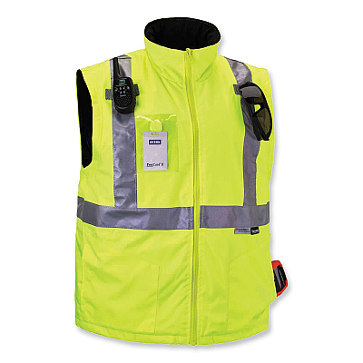 ergodyne GloWear 8287 Class 2 Hi-Vis Jacket with Removable Sleeves, 3X-Large, Lime (EGO25497)