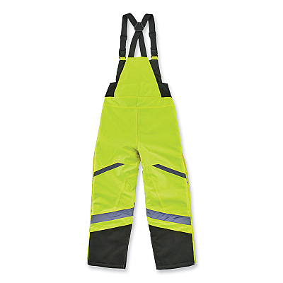 ergodyne GloWear 8928 Class E Hi-Vis Insulated Bibs, Small, Lime (EGO25522)