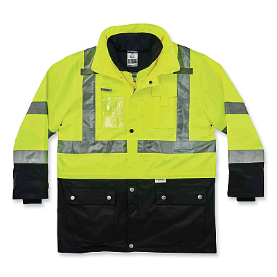 ergodyne GloWear 8388 Class 3/2 Hi-Vis Thermal Jacket Kit, Large, Lime (EGO25534)