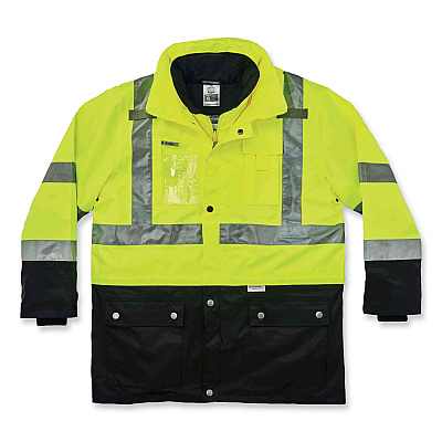 ergodyne GloWear 8388 Class 3/2 Hi-Vis Thermal Jacket Kit, 5X-Large, Lime (EGO25539)