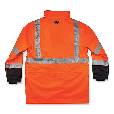 ergodyne GloWear 8388 Class 3/2 Hi-Vis Thermal Jacket Kit, 5X-Large, Orange (EGO25559)