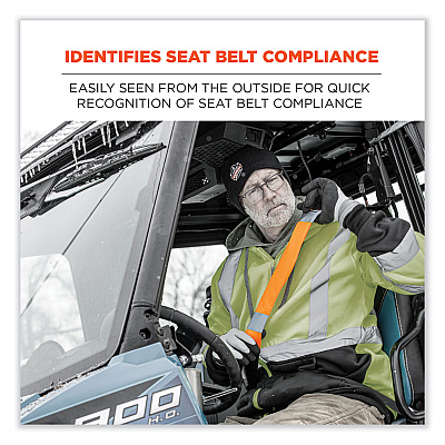 ergodyne GloWear 8004 Hi-Vis Seat Belt Cover, 6" x 18.5", Orange (EGO29041)