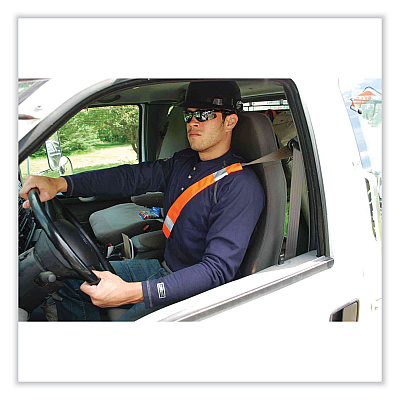 ergodyne GloWear 8004 Hi-Vis Seat Belt Cover, 6" x 18.5", Orange (EGO29041)