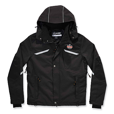 ergodyne N-Ferno 6466 Thermal Jacket with 500D Nylon Shell, Small, Black (EGO41112)