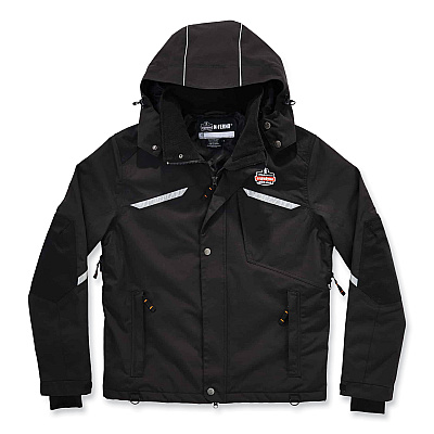 ergodyne N-Ferno 6466 Thermal Jacket with 500D Nylon Shell, 2X-Large, Black (EGO41116)