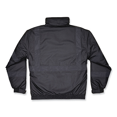 ergodyne GloWear 8377EV Non-Certified Hi-Vis Quilted Bomber Jacket, Black, 5X-Large (EGO25649)