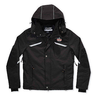 ergodyne N-Ferno 6466 Thermal Jacket with 500D Nylon Shell, Large, Black (EGO41114)