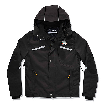 ergodyne N-Ferno 6466 Thermal Jacket with 500D Nylon Shell, 3X-Large, Black (EGO41117)