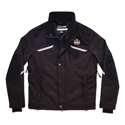 ergodyne N-Ferno 6466 Thermal Jacket with 500D Nylon Shell, 3X-Large, Black (EGO41117)