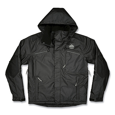 ergodyne N-Ferno 6467 Winter Work Jacket with 300D Polyester Shell, Small, Black (EGO41122)