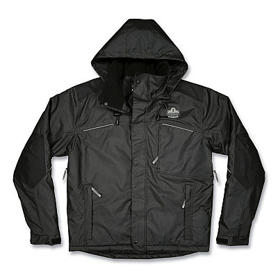 ergodyne N-Ferno 6467 Winter Work Jacket with 300D Polyester Shell, Large, Black (EGO41124)