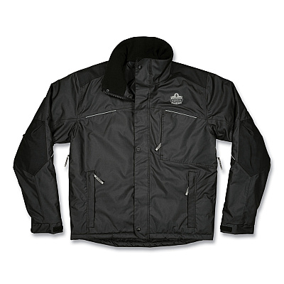 ergodyne N-Ferno 6467 Winter Work Jacket with 300D Polyester Shell, Large, Black (EGO41124)