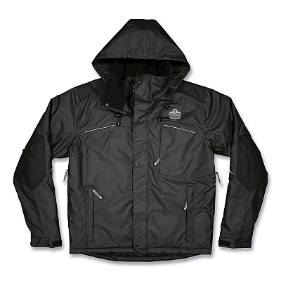 ergodyne N-Ferno 6467 Winter Work Jacket with 300D Polyester Shell, X-Large, Black (EGO41125)