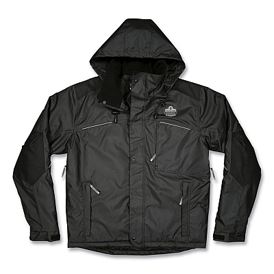 ergodyne N-Ferno 6467 Winter Work Jacket with 300D Polyester Shell, 2X-Large, Black (EGO41126)