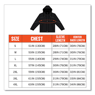 ergodyne N-Ferno 6467 Winter Work Jacket with 300D Polyester Shell, 3X-Large, Black (EGO41127)