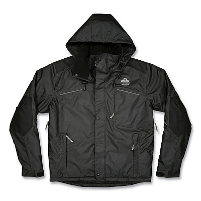 ergodyne N-Ferno 6467 Winter Work Jacket with 300D Polyester Shell, 3X-Large, Black (EGO41127)