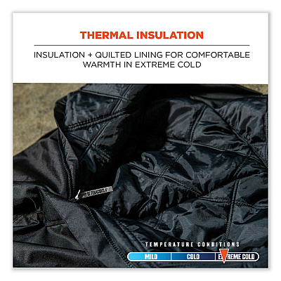 ergodyne N-Ferno 6472 Thermal Bib with 300D Oxford Shell, 2X-Large, Black (EGO41226)