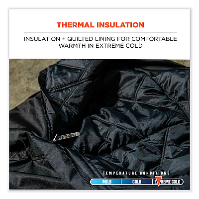 ergodyne N-Ferno 6472 Thermal Bib with 300D Oxford Shell, 4X-Large, Black (EGO41228)