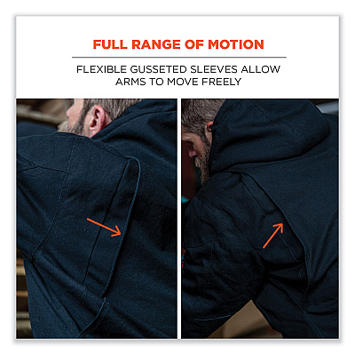 ergodyne N-Ferno 6468 Duck Canvas Work Jacket, Medium, Black (EGO41233)