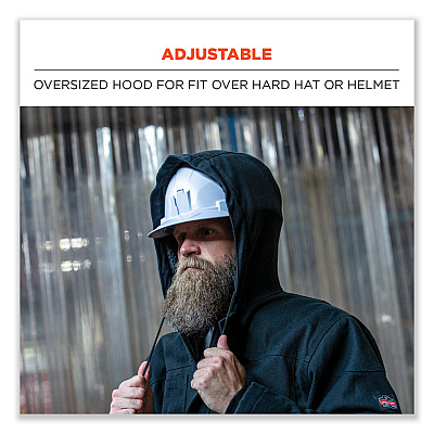 ergodyne N-Ferno 6468 Duck Canvas Work Jacket, Medium, Black (EGO41233)