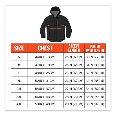 ergodyne N-Ferno 6468 Duck Canvas Work Jacket, Medium, Black (EGO41233)