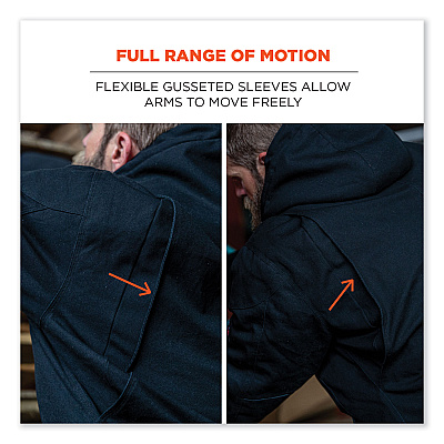 ergodyne N-Ferno 6468 Duck Canvas Work Jacket, 4X-Large, Black (EGO41238)