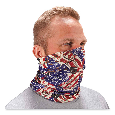 ergodyne Chill-Its 6485 Multi-Band, Polyester, One Size Fits Most, Stars and Stripes (EGO42103)