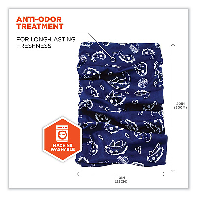 ergodyne Chill-Its 6485 Multi-Band, Polyester, One Size Fits Most, Navy Western (EGO42106)
