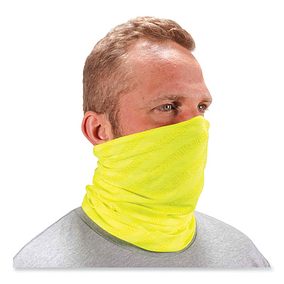 ergodyne Chill-Its 6485 Multi-Band, Polyester, One Size Fits Most, Hi-Vis Lime (EGO42108)