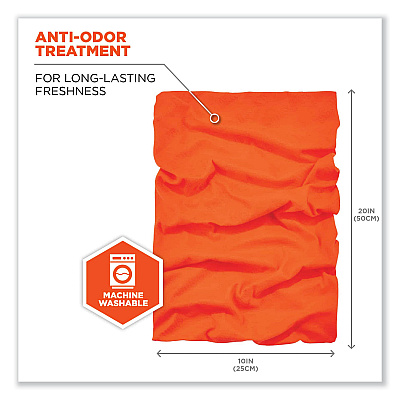 ergodyne Chill-Its 6485 Multi-Band, Polyester, One Size Fits Most, Hi-Vis Orange (EGO42109)