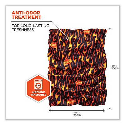 ergodyne Chill-Its 6485 Multi-Band, Polyester, One Size Fits Most, Flames (EGO42111)