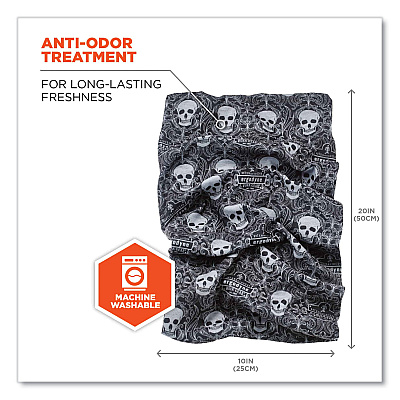 ergodyne Chill-Its 6485 Multi-Band, Polyester, One Size Fits Most, Skulls (EGO42112)