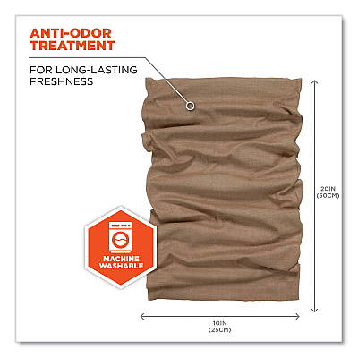 ergodyne Chill-Its 6485 Multi-Band, Polyester, One Size Fits Most, Khaki Heather (EGO42114)
