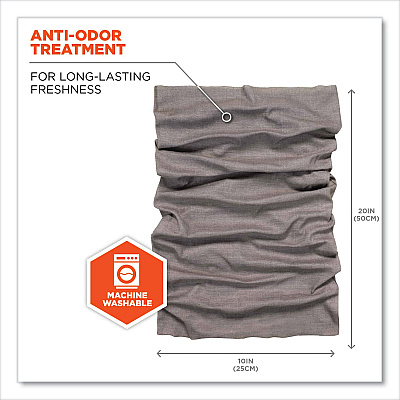 ergodyne Chill-Its 6485 Multi-Band, Polyester, One Size Fits Most, Gray Heather (EGO42115)