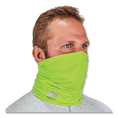 ergodyne Chill-Its 6487 Cooling Performance Knit Multi-Band, Polyester/Spandex, One Size Fits Most, Hi-Vis Lime (EGO42127)