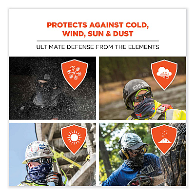 ergodyne N-Ferno 6492 2-Piece Thermal Fleece + Poly Multi-Band, One Size Fits Most, American Flag (EGO42331)