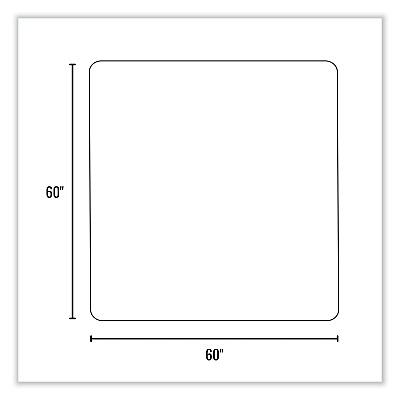 ES Robbins EverLife Chair Mat for Medium Pile Carpet, Square, 60 x 60, Clear (ESR122681)
