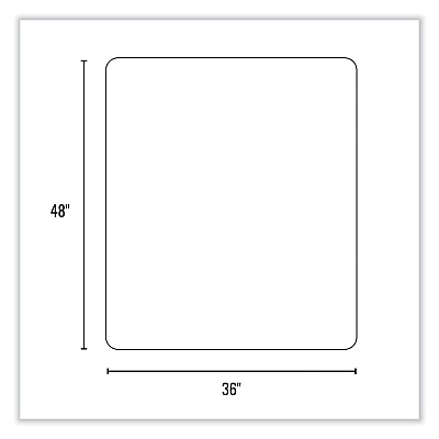 ES Robbins EverLife Chair Mat for Extra High Pile Carpet, 36 x 48, Clear (ESR124081)