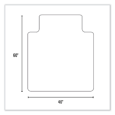ES Robbins EverLife Chair Mat for High Pile Carpet with Lip, 46 x 60, Clear (ESR124386)