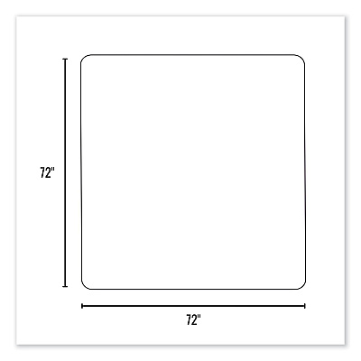 ES Robbins EverLife Chair Mat for Extra High Pile Carpet, Square, 72 x 72, Clear (ESR124908)