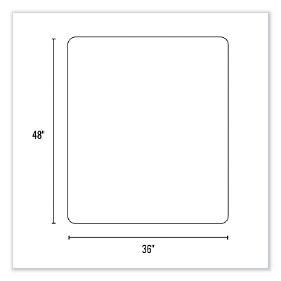 ES Robbins Trendsetter Chair Mat for Hard Floors, 36 x 48, Black (ESR132013)