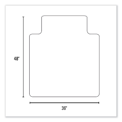ES Robbins EverLife Textured Chair Mat for Hard Floors with Lip, 36 x 48, Clear (ESR132033)