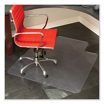 ES Robbins EverLife Textured Chair Mat for Hard Floors with Lip, 36 x 48, Clear (ESR132033)